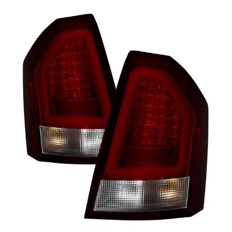 Spyder Red Clear Version 2 LED Tail Light Set 08-10 Chrysler 300